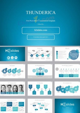 ppt蓝色设计模板下载