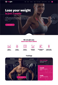 HTML5健身房网站模板