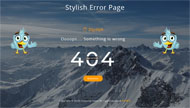 雪山背景404网站模板