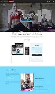 美女瑜伽健身网站模板