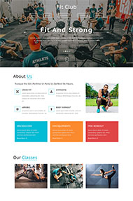 欧美健身运动网站模板
