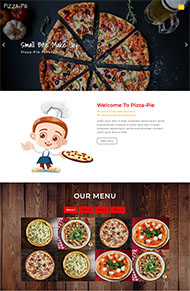 Pizza美食响应式网站模板
