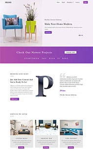 紫色家居装饰公司网站模板