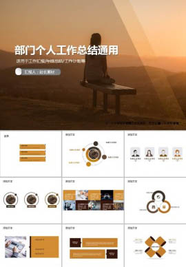 部门个人工作总结通用ppt模板
