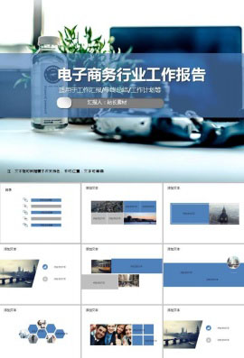 电子商务行业工作报告ppt模板