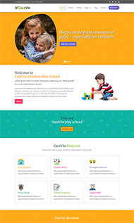 简约幼儿园HTML5网站模板