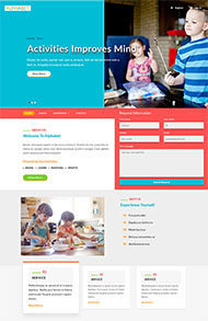 儿童幼儿园托管中心网站模板