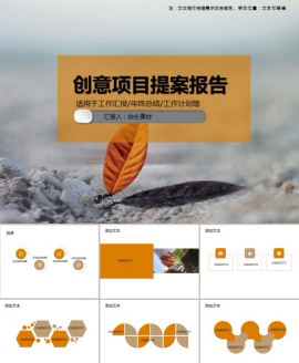 创意项目提案报告通用PPT模板