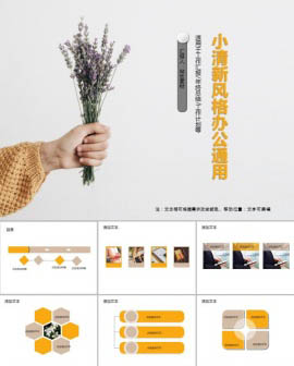 小清新风格办公通用PPT模板