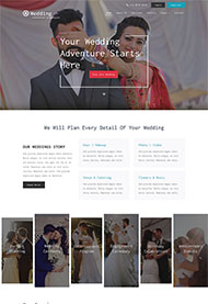 新郎新娘婚纱拍摄网站模板