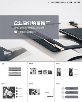 企业简介项目推广商务PPT模板