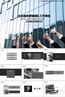 企业商务营销团队工作策划PPT模板