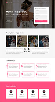 浪漫婚礼策划公司网站模板