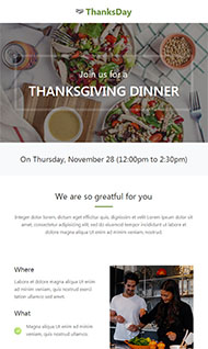 感恩节晚餐网站模板