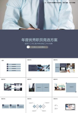 年度优秀职员竞选方案PPT模板