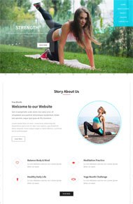 瑜伽培训运动网站模板