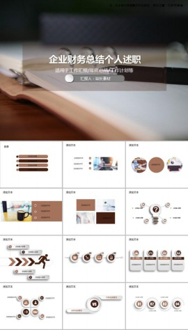 企业财务总结个人述职PPT模板