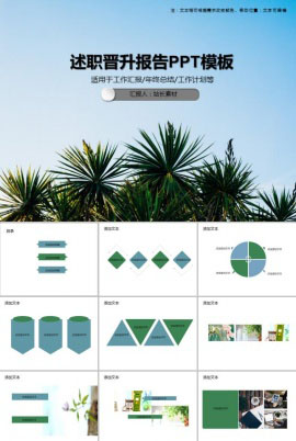 述职晋升报告PPT模板