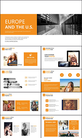 欧美城市商务计划书PPT模板