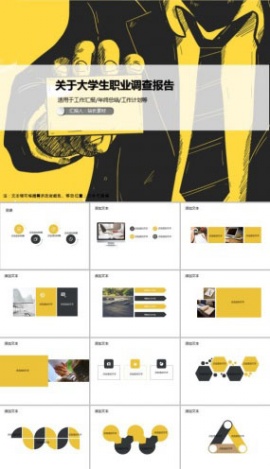 关于大学生职业调查报告PPT模板