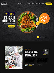 美食餐饮图片展示网站模板