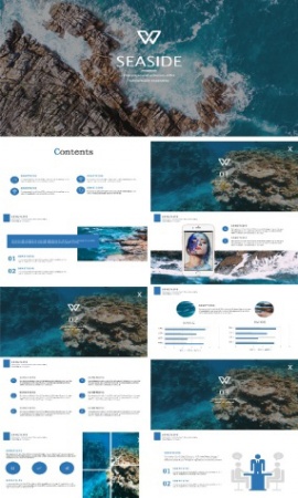 星辰大海风景工作总结计划PPT模板