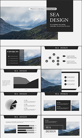 大气稳重风格商务通用PPT模板