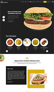 美食汉堡西餐厅网站模板