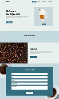 宽屏简洁咖啡甜点网站模板