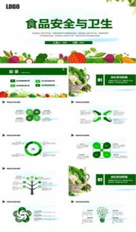 绿色蔬果食品安全与卫生PPT模板