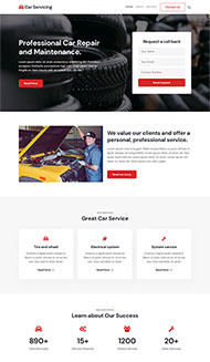 汽车轮胎保养HTML5模板