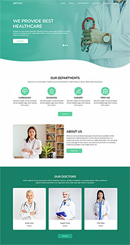 健康医疗保健HTML5模板