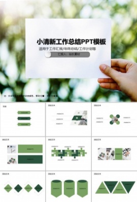 小清新工作总结PPT模板