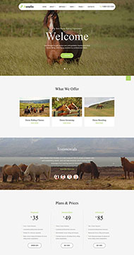 养马场畜牧业网站HTML5模板