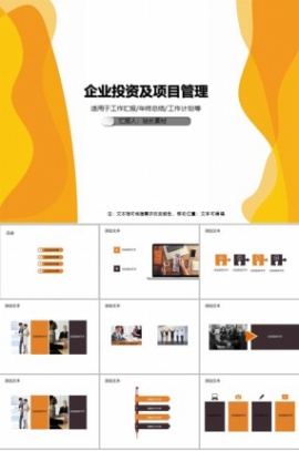 企业投资及项目管理PPT模板