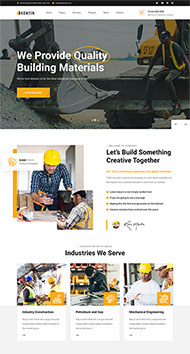 建筑行业工业官网HTML5模板