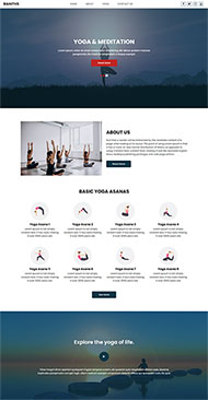 瑜伽培训课程官网HTML5模板