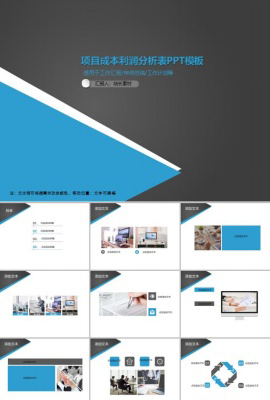 项目成本利润分析表PPT模板