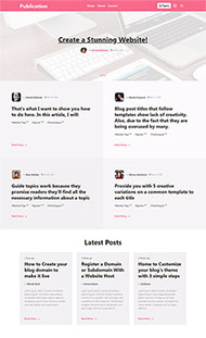 粉色风格企业博客网页模板