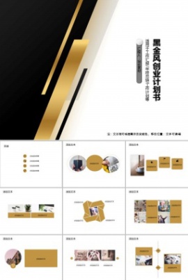 黑金风创业计划书PPT模板