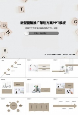 微型营销推广策划方案PPT模板