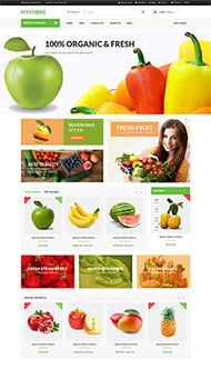 绿色新鲜水果商城网站模板
