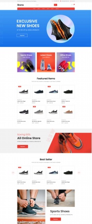 运动鞋折扣商城网站模板