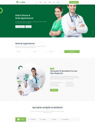 绿色医疗医院宣传网站模板