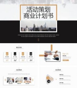 品牌活动策划商业计划书通用PPT模板