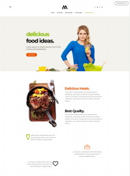 健康营养美食宣传网站模板