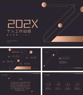 客户经理个人工作总结计划通用PPT模板