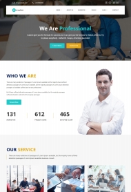 商务业务咨询服务机构网站模板