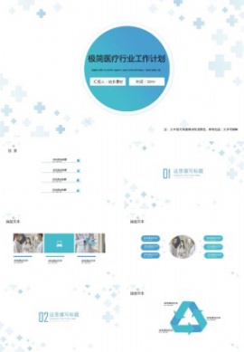极简医疗行业工作计划通用ppt模板