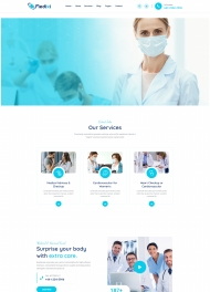 响应式HTML5蓝色医疗网站模板